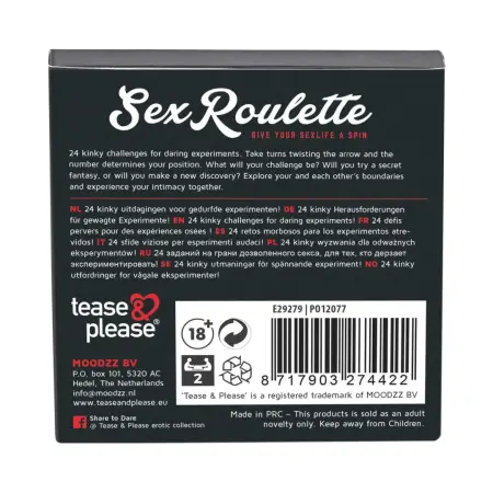 Sex Roulette Kinky - szex társasjáték (10 nyelven)