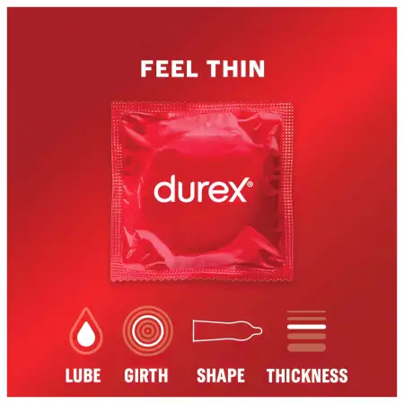 Durex Feel Thin - élethű érzés óvszer (3 db)